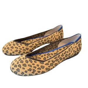 Rothy's Size 7 Round Toe Spotted Leopard Cheetah Animal Print Flats Shoes Rothys